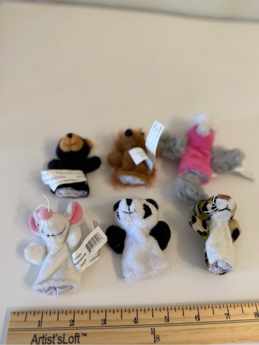 Finger puppet Fun by Ganz 6 Pets Plush Finger Puppets lot Assorted animals